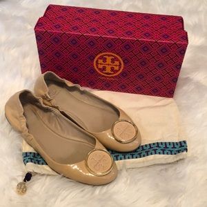 Authentic Tory Burch Roccia nude flats ballerinas